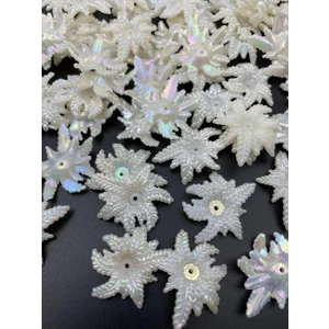 Hedef Bijuteri 25 Adet Lüks Kaplama Sedefli Janjanlı Inci Çiçek Model Boncuk, Taç ve Takı Yapım Boncuğu