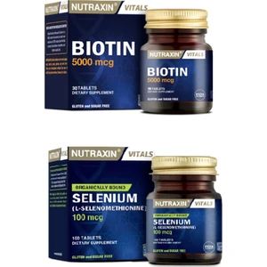 Biotin 5000 Mcg 30 Tablet+Selenium 100MCG 100 Tablet