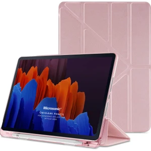 Samsung Galaxy Tab S8 Plus X800 Kılıf Origami Pencil Rose Gold