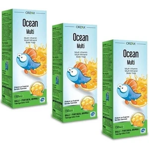 Ocean Multi Ballı Portakallı 150ML Balık Yağı Şurubu 3ADET