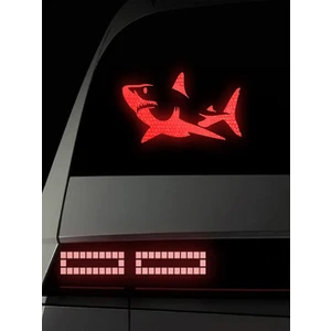 Köpek Balığı Reflektörlü Oto Sticker Yapıştırma