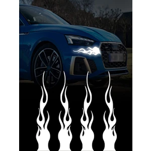 Reflektörlü Alev Sticker Yapıştırma