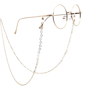 2'Li Yıldız Stil Hollow Moda Gözlük Zinciri Altın (Yurt Dışından)
