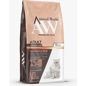 Animal World Somonlu Kısırlaştırılmış Kedi Maması 15 kg