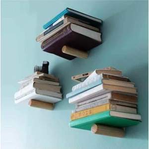 Retodesign  Uçan Kitap Rafı Duvar Rafı 3 Adet Takım