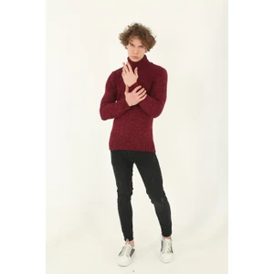 Elm Wear Balıkçı Yaka Kalın Triko Kazak - Bordo