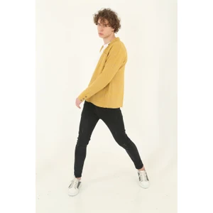Elm Wear Battal Boy Cep Detaylı Ceket - Sarı