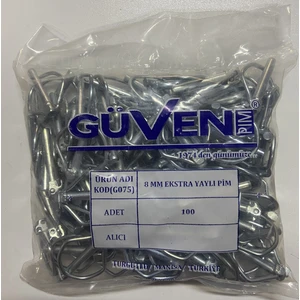 8 mm Güven Yaylı Pim (100 Adet)