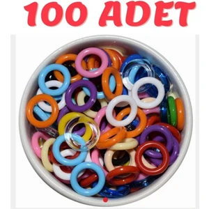 Güvercin Ayak Bileziği Simit 100 Adet Karışık Renk