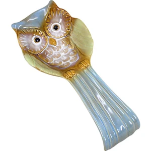 B Baosity Kaşık Dinlenme Seramik Yapmak Baykuş Tasarım Porselen Stopetop Çatal Spatula Kepçe Mavi (Yurt Dışından)