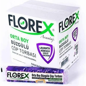 Lavanta Kokulu Büzgülü Orta Boy Çöp Torbası 55X60 25 Rulo 1 Koli