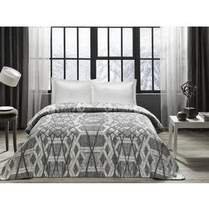 Çift Kişilik Pamuklu Battaniye - Elina - Gri