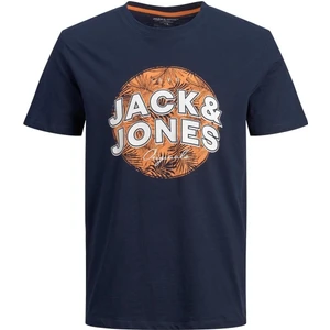 Jack & Jones 12205787_Jorbloomer Branding Tee Bisiklet Yaka Standart Kalıp Baskılı Lacivert Erkek T