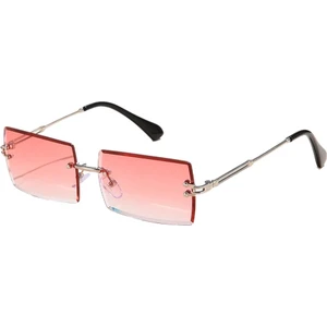 B Baosity Retro Güneş Gözlüğü Chic Parti Renkli Lens Uv Koruma Gözlük Gözlük Gümüş Gümüş Bacak Kırmızı Lens