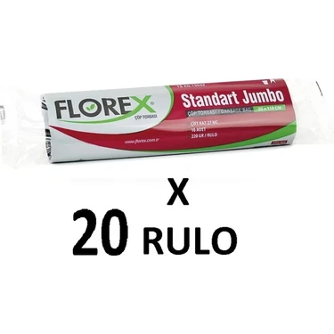 Florex Standart Çöp Torbası Jumbo Boy 80X110 cm 20