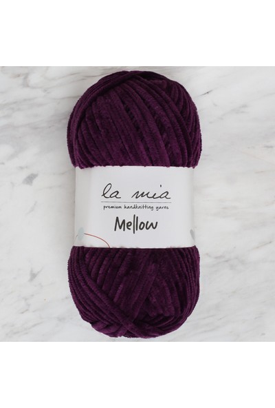 La Mia Mellow Patlıcan Moru El Örgü Ipi - 915