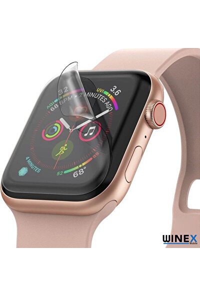 Winex Apple Watch Uyumlu Series 7 45MM Ön Darbe Emici Ekran Koruyucu Nano Cam (4 Adet)