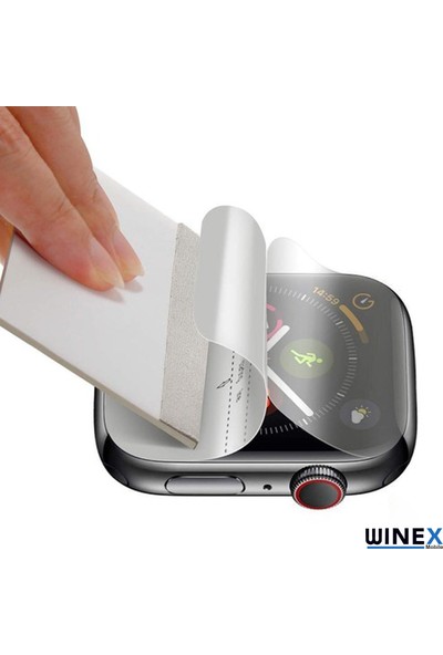Winex Apple Watch Uyumlu Series 7 45MM Ön Darbe Emici Ekran Koruyucu Nano Cam (4 Adet)