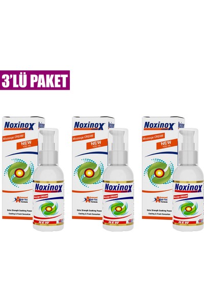 Com Noxinox Cream 100 ml Rahatlatıcı ve Serinletici Masaj Kremi 3'lü