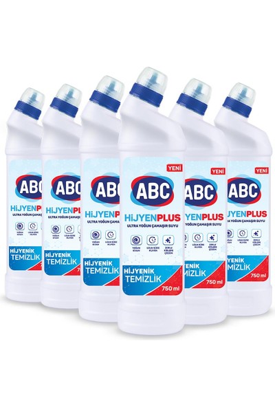 ABC ULTRA ÇAMAŞIR SUYU HİJYEN PLUS 750 GR x 6