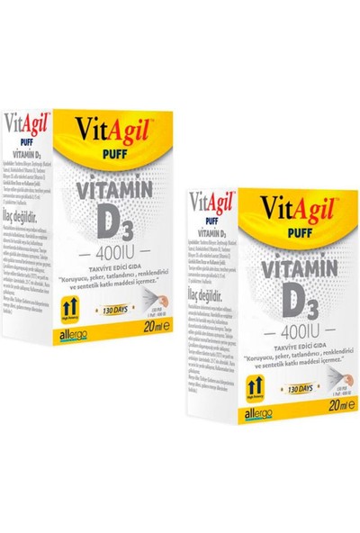 Vitagil Puff 400 Iu Vitamin D3 Sprey 2 Adet SKT:08/2023