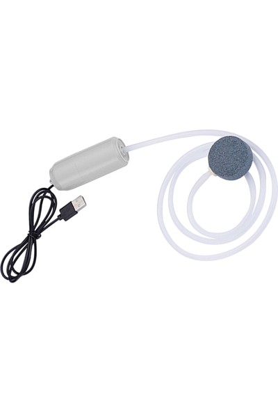 Baosity Taşınabilir Akvaryum Oksijen Hava Pompası USB Sessiz Açık Balıkçılık 5 V Toka Büyük Hacimli Beyaz (Yurt Dışından)