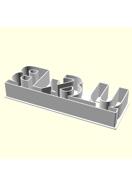 U & B Kişiye Isime Isme Özel Üretim Kurabiye Kek Kalıbı Sevgiliye Eşe Hediyelik Kalıp Hediyesi Organik Plastik