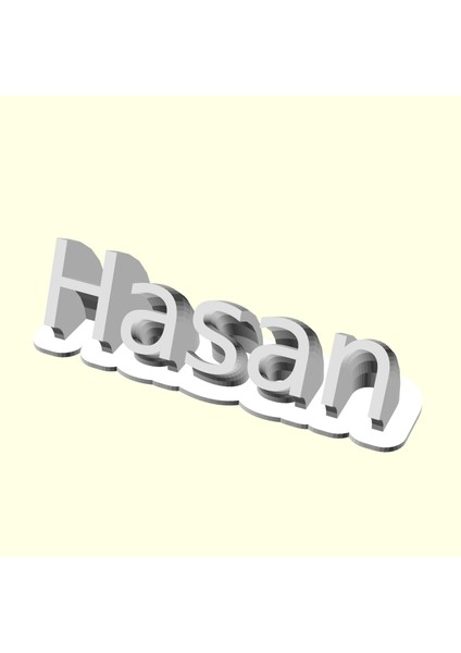 Hasan Hasan Kişiye Isime Isme Özel Üretim Masaüstü Isimlik Sevgiliye Eşe Hediyelik Masa Üstü Isimliği Sümen Ofis Hediyesi Dekoratif Organik Plastik