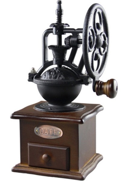 Manuel Kahve Öğütücü Vintage Stil Ahşap Kahve Fasulye Mill Taşlama Ferris Tekerlek Tasarım El Kahve Makinesi Makinesi | Elektrikli Kahve Öğütücüleri (Yurt Dışından)