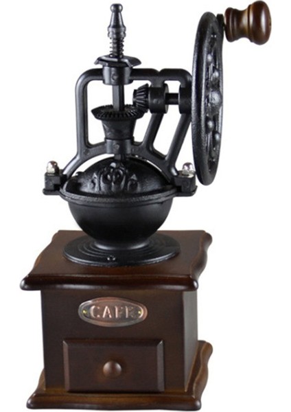 Manuel Kahve Öğütücü Vintage Stil Ahşap Kahve Fasulye Mill Taşlama Ferris Tekerlek Tasarım El Kahve Makinesi Makinesi | Elektrikli Kahve Öğütücüleri (Yurt Dışından) fiyatları