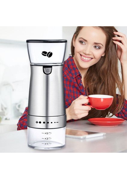 Ev Kahve Öğütücü USB Şarj Edilebilir Taşınabilir Elektrikli Kahve Çekirdeği Biber Taneleri Baharatlar Öğütücü Değirmen Toz Kırıcı | Elektrikli Kahve Öğütücüleri (Yurt Dışından) fırsatları