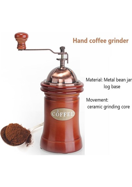 Öğütücüler El Tutulan Kahve Öğütücü Toz Geçirmez Fasulye Bölmesi Büyük Kapasiteli Coffeeware Mutfak Yemek ve bar Manuel Kahve | Manuel Kahve Öğütücüleri (Yurt Dışından)