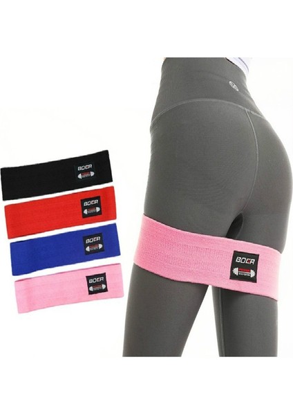 2 Adet Boer Polyester + Lateks Ipek Kaymaz Elastik Spor Dayanımı Yüzük Yoga Streç Kemer