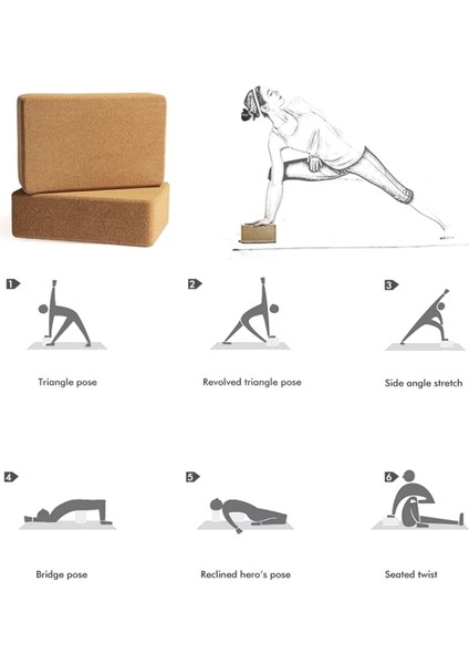 yüksek Yoğunluklu Çevre Koruma Fitness Destekli Yoga Mantar Tuğlaları indirimleri