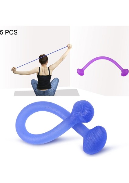 5 Adet Yoga Vücut Şekillendirici Streç Halat Çok Amaçlı Spor Çektirme