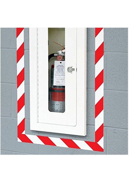 Reflektörlü Fosforlu Reflektif Ikaz Bandı 5 cm Kırmızı-Beyaz 1 Metre modelleri