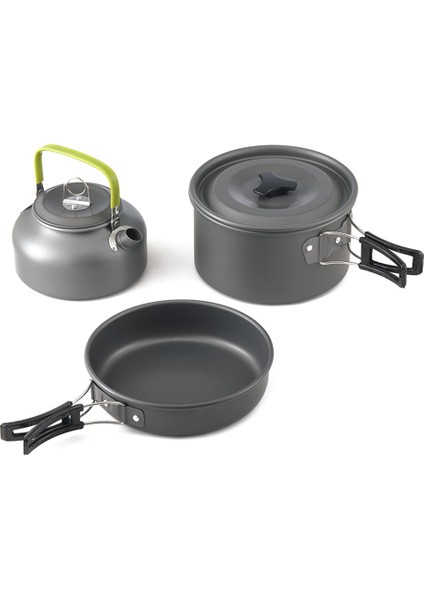Kamp Pot Ultralight Paslanmaz Çelik Pişirme Pot Açık Kamp Sofra Ahşap Kürek Açık Pişirme ile Plastik Kase | Açık Hava Tabloları - (Yurt Dışından)