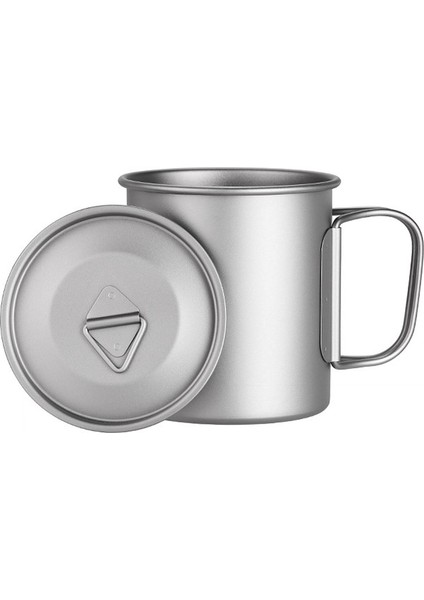 375 ml Ultralight Titanyum Fincan Açık Taşınabilir Kamp Piknik Su Çay Bardağı Kahve Kupa Kapak ve Katlanabilir Kolları ile | Açık Hava Tablosu - (Yurt Dışından)