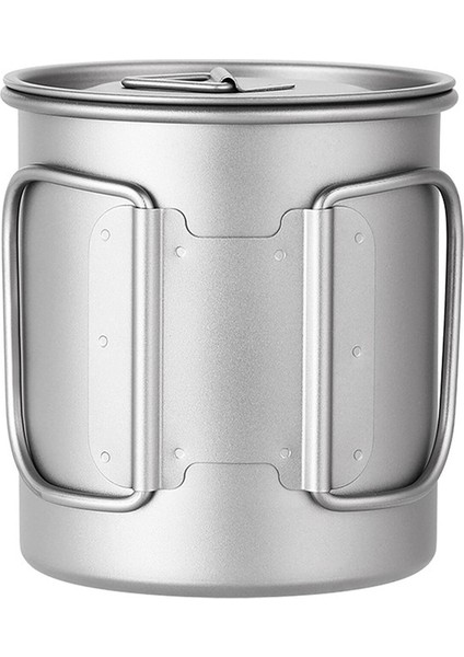 375 ml Ultralight Titanyum Fincan Açık Taşınabilir Kamp Piknik Su Çay Bardağı Kahve Kupa Kapak ve Katlanabilir Kolları ile | Açık Hava Tablosu - (Yurt Dışından)