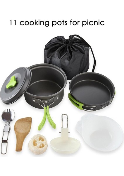 Hafif Alüminyum Alaşım Kamp Pot Yürüyüş Piknik Turist Sofra Seti Açık Soba Pot Pan Plastik Kase Açık Tencere | Açık Hava Tablosu - (Yurt Dışından) fiyatları