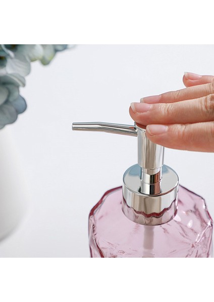 Cam Sabun Dağıtıcı Banyo Dolum Boş Şişeler Şampuan El Yıkama Vücut Kremi Için Nordic Losyonu Sıvı Depolama Alt Şişe | Taşınabilir Sabunluklar (Mor) - (Yurt Dışından)