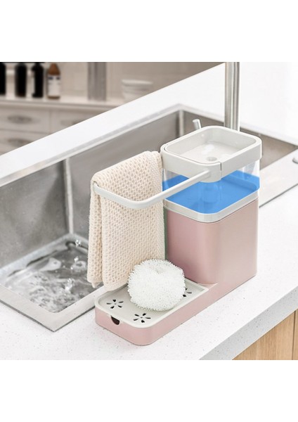 800 ml Yeni Sabun Pompası Dağıtıcı Sünger Tutucu ile Temizleme Sıvı Dispenser Konteyner Basın Sabun Organizatör Mutfak Temizleyici Araçları - (Yurt Dışından)