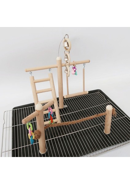 Kuş Kafesi Standı Oyna Spor Salonu Oyun Parkı Ahşap Papağan Tırmanma Merdiveni Chewing Zincir Swing Lovebirds Tomurcukları Finche | Kuş Tünıları - (Yurt Dışından) modelleri