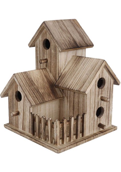 Barınakları Sağlayın Ahşap Kuş Evi Birdhouse Besleme Yuva Bahçe Backyard Balkon Kolye Swallows Kuşlar Için | Kuş Kafesleri ve yuvalar - (Yurt Dışından)