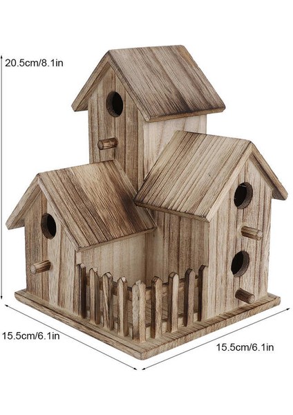 Barınakları Sağlayın Ahşap Kuş Evi Birdhouse Besleme Yuva Bahçe Backyard Balkon Kolye Swallows Kuşlar Için | Kuş Kafesleri ve yuvalar - (Yurt Dışından)