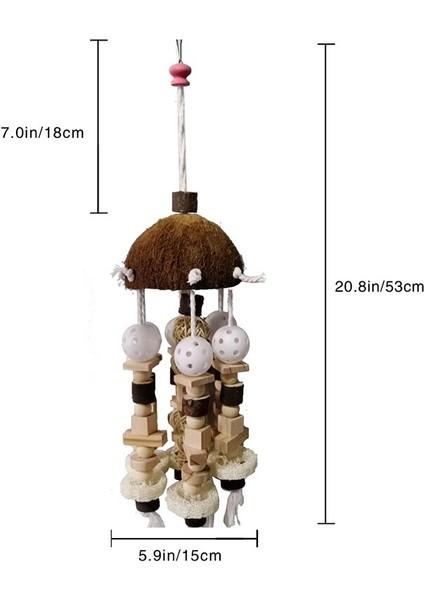 Büyük Kuş Papağan Oyuncak Kafes Doğal Ahşap Bloklar Kuş Çiğneme Oyuncak Papağan Kafes Bite Oyuncak Macaws Cockatoos Papağan Kuş Accessoires | Kuş Oyuncakları - (Yurt Dışından) modelleri