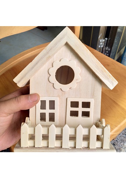 Yaratıcı Ahşap Kuş Evi Üreme Kafes Kutusu Besleme Yuva Bahçe Bahçe Balkon Kolye Simülasyon Çit Kuş Yuvası Ev Dekor | Kuş Kafesleri ve yuvalar - (Yurt Dışından)