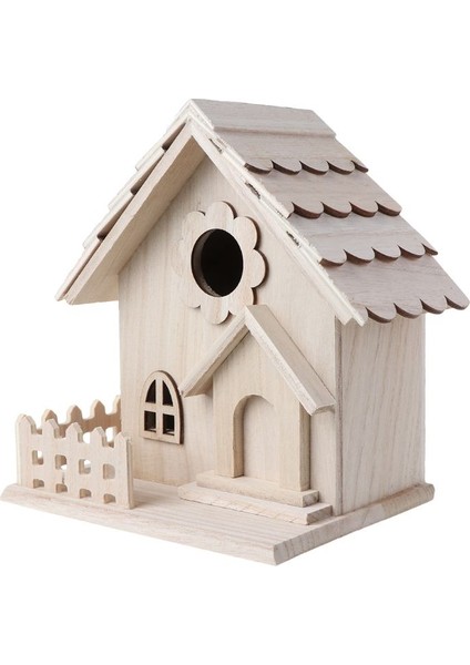 Yaratıcı Ahşap Kuş Evi Üreme Kafes Kutusu Besleme Yuva Bahçe Bahçe Balkon Kolye Simülasyon Çit Kuş Yuvası Ev Dekor | Kuş Kafesleri ve yuvalar - (Yurt Dışından)