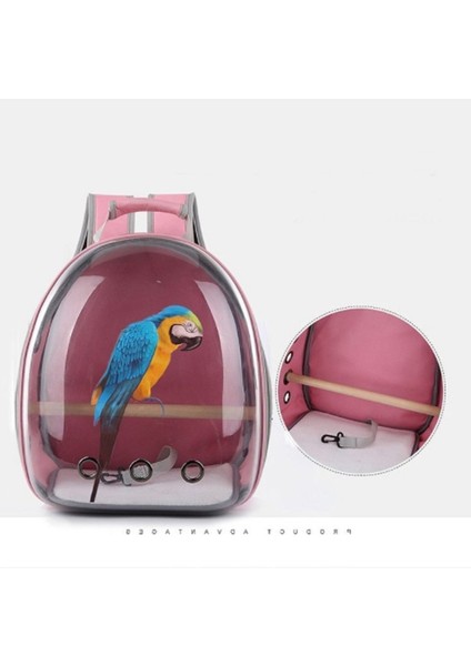 Papağan Pet Sırt Çantası Açık Seyahat Oxford Bez Şeffaf Kuş Kafesi Taşınabilir Taşıma Rahat Papağan Kafes Kuş Çantası Evi | Kuş Kafesleri ve yuvalar (Pembe) - (Yurt Dışından) fiyatları