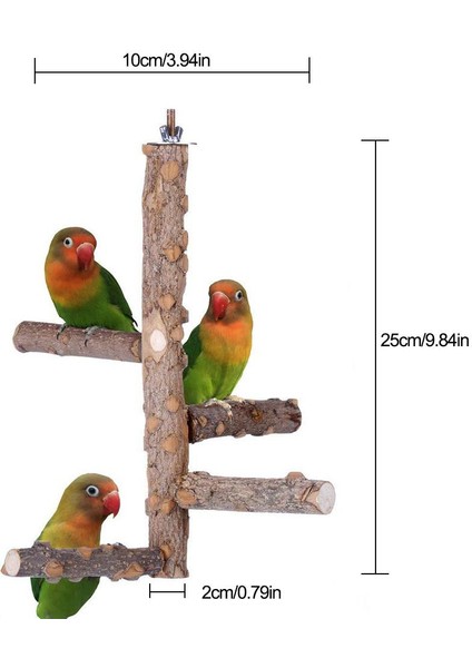 Pet Papağan Kuşlar Ayakta Sopa Ahşap Kuş Tırmanma Merdiveni Turnes Cockatiel Parakeet Pençe Taşlama Oyuncak Kuş Kafesi Aksesuarları | Kuş Oyuncakları - (Yurt Dışından) fiyatları